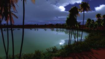 Landscapes nature night lakes wallpaper