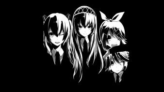 Luka kagamine rin len monochrome anime girls wallpaper