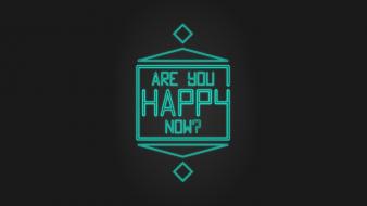 Minimalistic typography happiness wallpaper