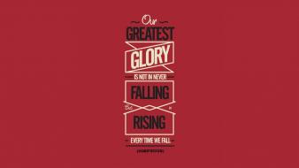 Minimalistic typography red background wallpaper