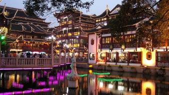 Nature trees china garden shanghai rivers wallpaper