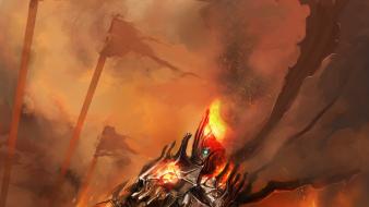 Paintings fire fantasy art digital artwork airbrushed pyromancer wallpaper