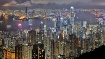 Water architecture buildings hong kong lakes cities wallpaper