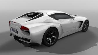 White design lamborghini concept art rearview 2009 toro wallpaper