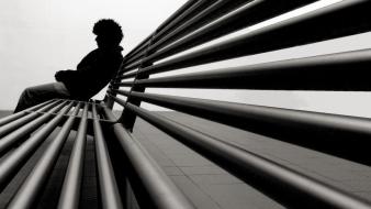 Women black and white minimalistic children wallpaper