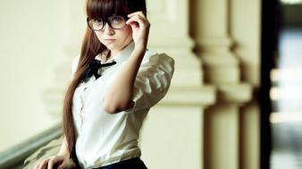 Women glasses asians wallpaper