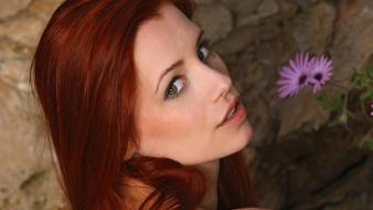 Women redheads ariel piper fawn faces wallpaper