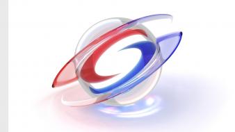 Abstract transparent digital art spheres logos siggraph wallpaper