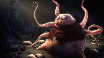 Evil boy octopus maggot pest wallpaper