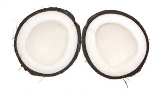 Fruits white background strong fresh vitamins coconuts wallpaper