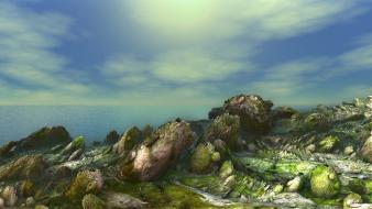 Landscapes fantasy art digital drawings wallpaper