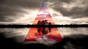 Landscapes paradise triangle wallpaper
