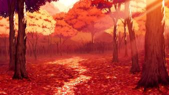 Ryou fallen akizora ni mau confetti forest wallpaper