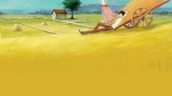 Seasons painted artwork colors paintwork beautiful landscape wallpaper
