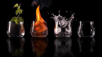 Water abstract fire earth air wallpaper