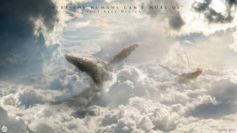 Whales digital can skies here humans humpback wallpaper
