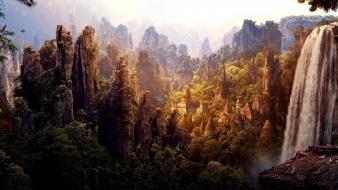 Artwork waterfalls master piece shaolin wallpaper