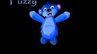 Blue digital art drawings bears wallpaper