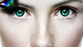 Butterfly eye face wallpaper