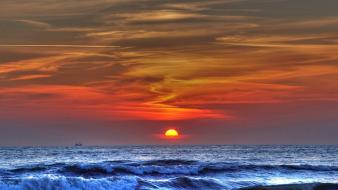 Clouds nature coast sun sea wallpaper