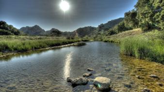 Landscapes nature sun rivers wallpaper
