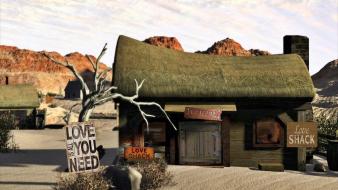 Love desert shack wallpaper