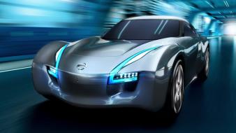 Red cars nissan concept art sports speed wallpaper