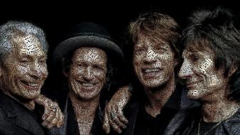 Stones artwork bands typographic portrait juan osborne wallpaper