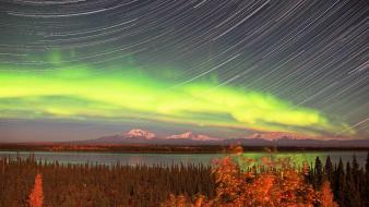 Sun stars moon milky way skyscapes wallpaper