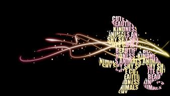 Typography my little pony fluttershy wallpaper