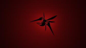 Dark red spiders and black wallpaper