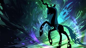 Friendship is magic queen chrysalis silhoutte mlp:fim wallpaper