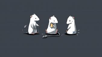 Funny mice fun-art wallpaper