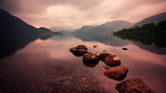 Lake district (uk) lakes rivers reflections cumbria wallpaper