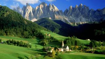 Summer italy villages alps light blue val wallpaper