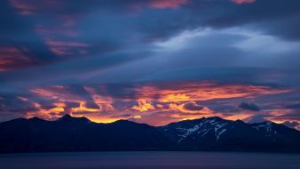 Sunset mountains landscapes wallpaper