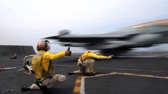 Aircraft carriers carrier deck flight control wallpaper