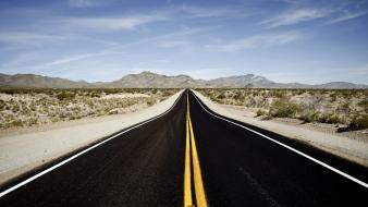 Deserts roads wallpaper