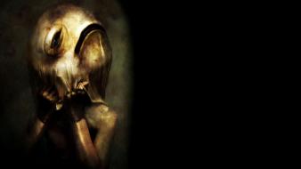 Eerie masks wallpaper