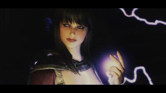 Games lightning the elder scrolls v: skyrim wallpaper