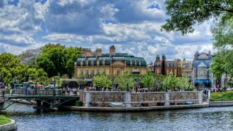 Hdr photography paris bridges cityscapes old buildings wallpaper