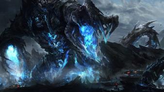 Kaiju pacific rim clouds dark monsters wallpaper