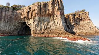 Korea south beige cavern caves wallpaper