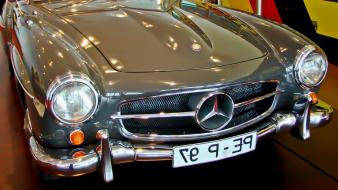 Mercedes-benz cars gray old vehicles wallpaper
