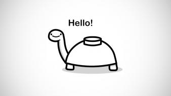Mine asdf movie minimalistic turtles white wallpaper