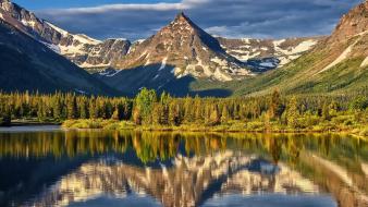 Montana blue clouds forests green wallpaper