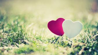 Pink white love hearts wallpaper