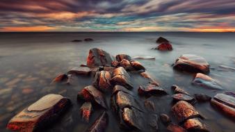 Sweden clouds evening landscapes sea wallpaper
