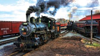 Trains train stations wallpaper