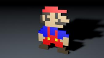 3d 8-bit mario super cinema 4d wallpaper